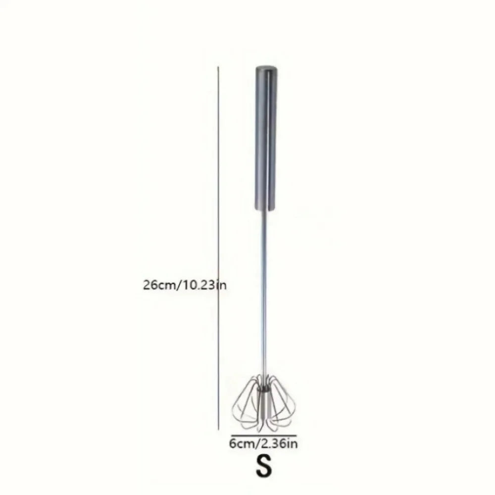 Stainless Steel Rotary Egg Whisk – Semi-Automatic Hand Mixer