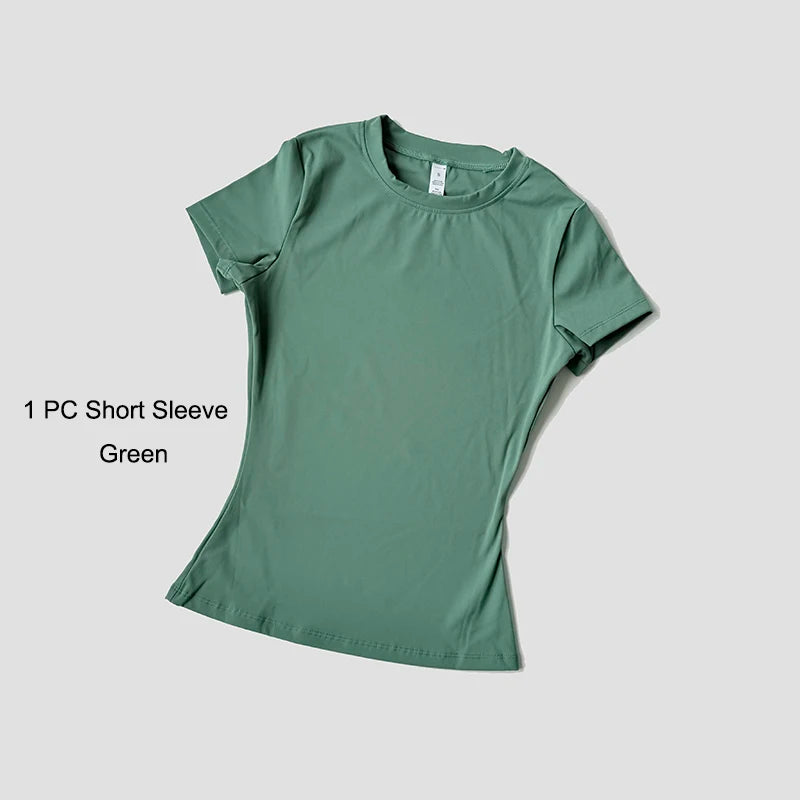 Women's Yoga Set – Sport Top & High Waist Shorts for Gym & Fitness