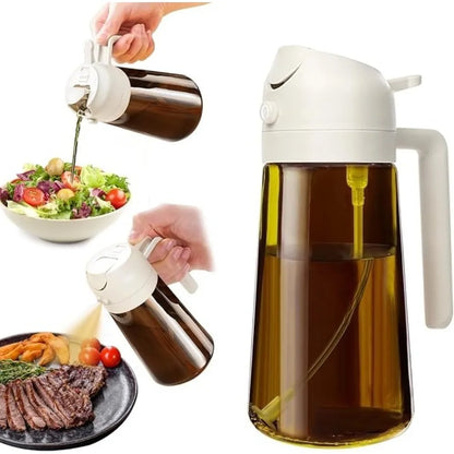 Oil Dispenser Bottle 470ml - Dark Glass Gravity Sensor Lid