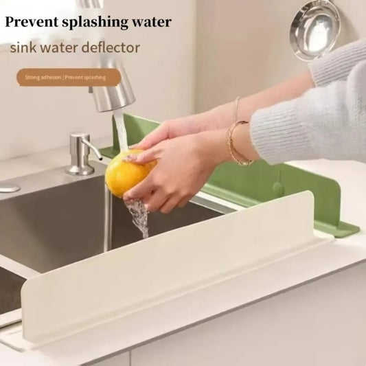 Silicone Sink Splash Guard with Suction Cups – Kitchen Water Barrier