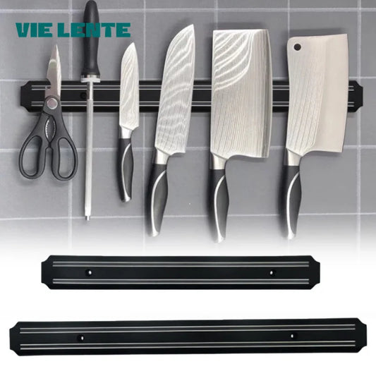 Magnetic Knife Strip – Wall-Mount Steel Bar Holder for Kitchen Knives & Utensils