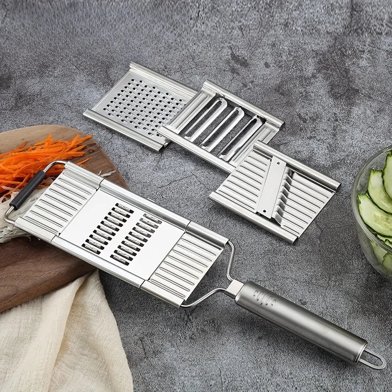 4-in-1 Stainless Steel Vegetable Slicer & Shredder Set
