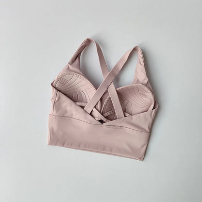 High-Impact Push-Up Sports Bra with Fixed Pads