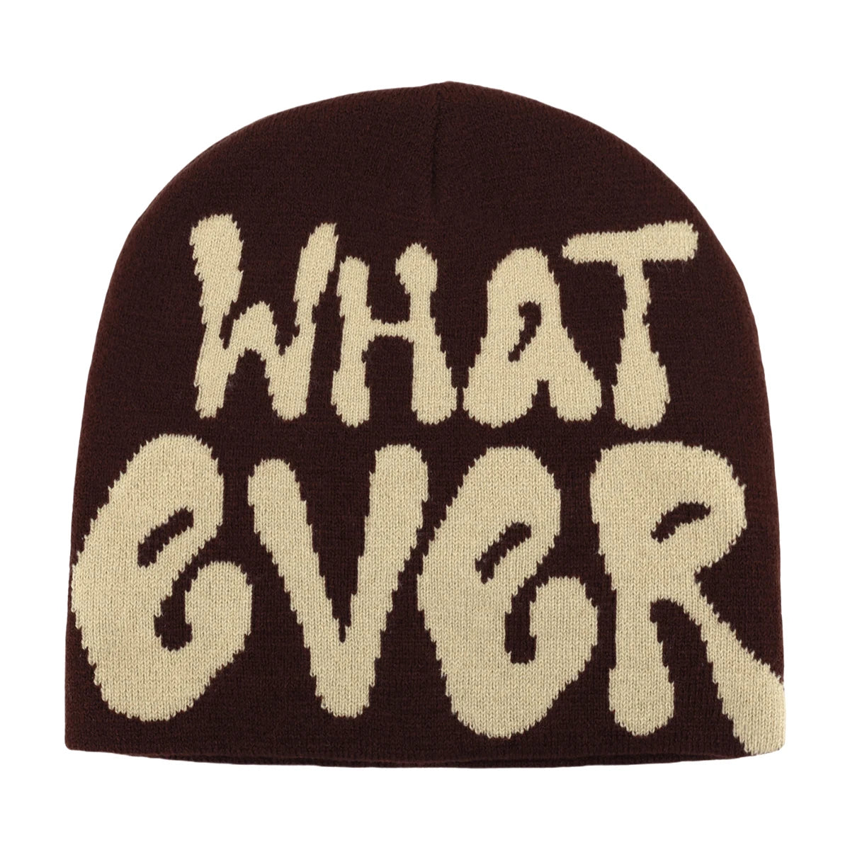 Y2K Letter Print Knit Beanie Hat – Unisex Winter Cap
