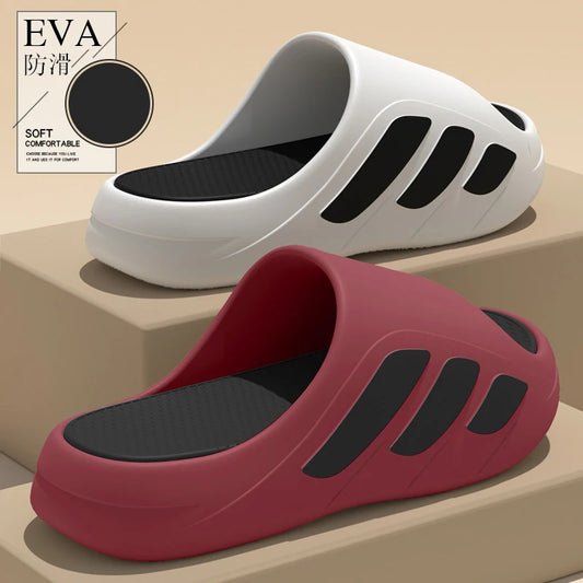 Men's Anti-Slip Thick Sole Slides – Indoor & Outdoor Slippers