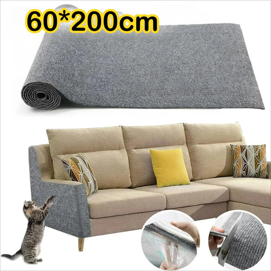 Cat Scratcher Sofa Protector Mat – Self-Adhesive Trimmable Carpet Pad