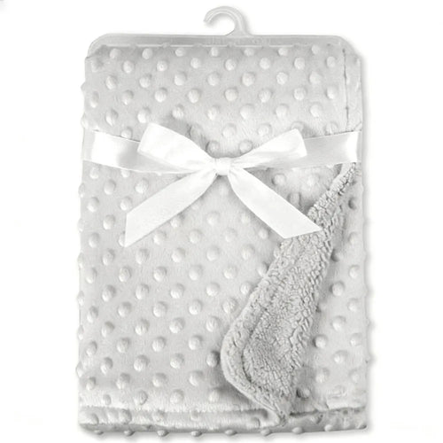 Baby Blanket Soft Minky Dot Fleece – Newborn Swaddle Wrap