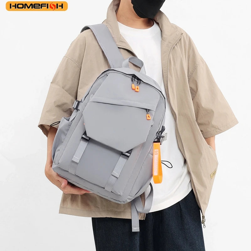 Waterproof Men's Backpack – Large Capacity Streetwear Rucksack