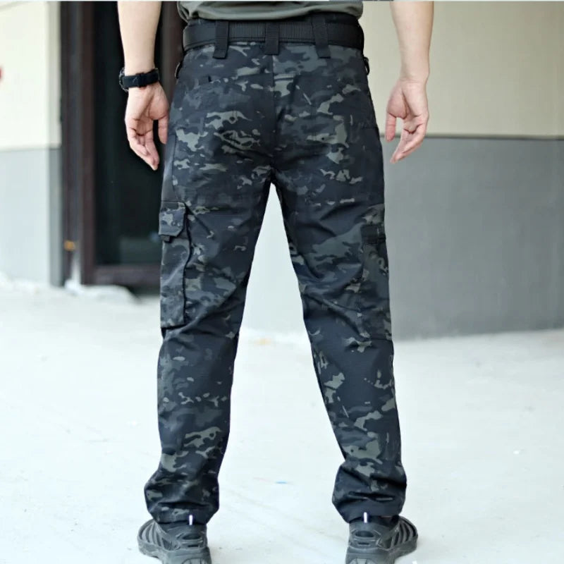 Men's Tactical Cargo Pants – Waterproof Multi-Pocket Combat Trousers