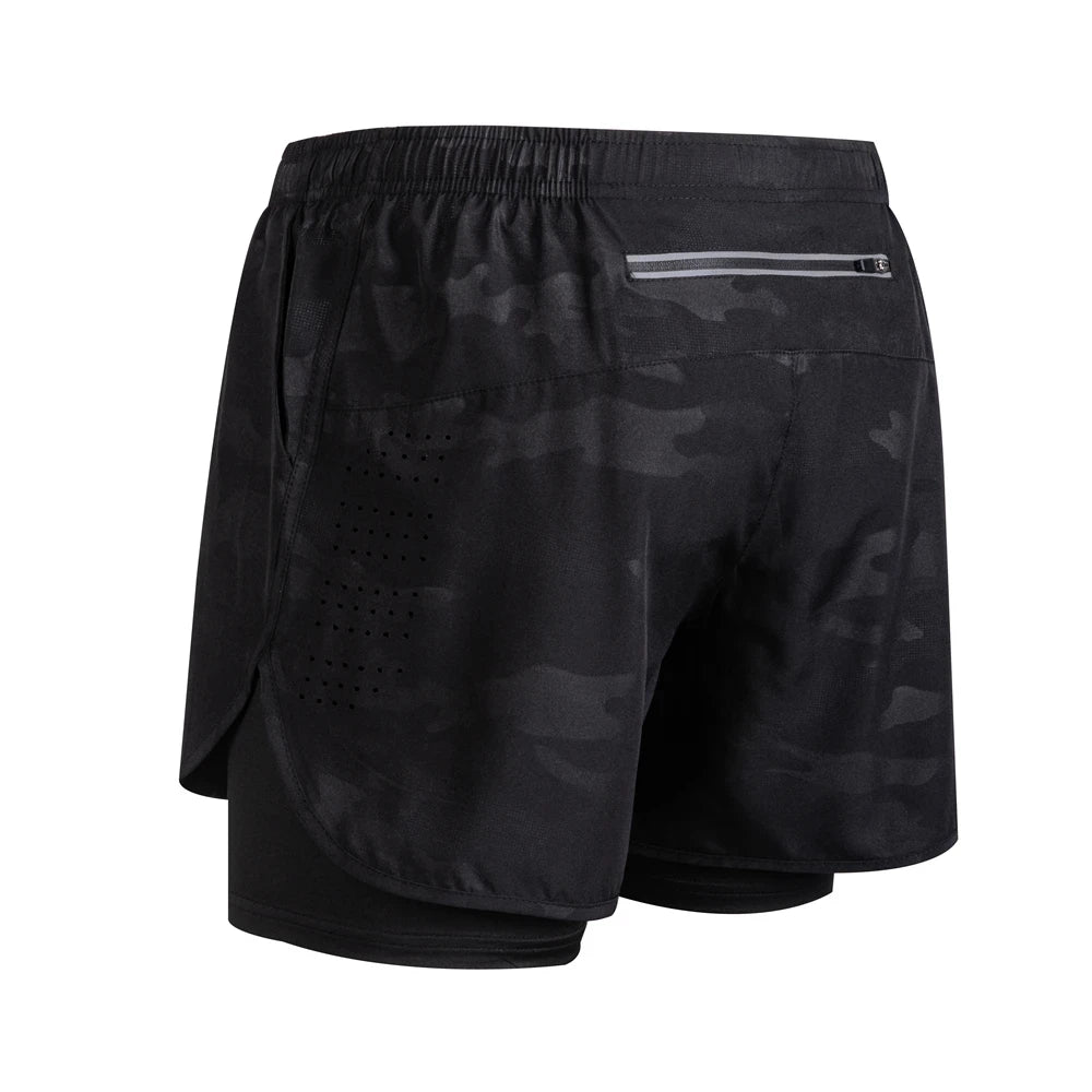 Men's Reflective Running Shorts – Double-Layer Quick-Dry Training Shorts