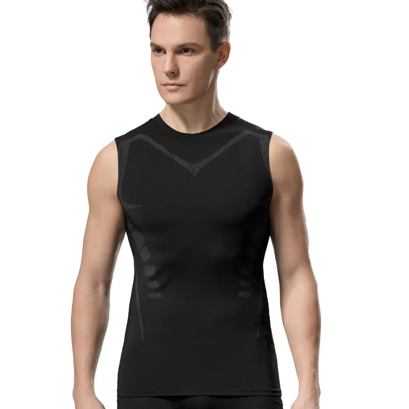 Men's Compression Tank Top – Sleeveless Quick-Dry Gym Shirt