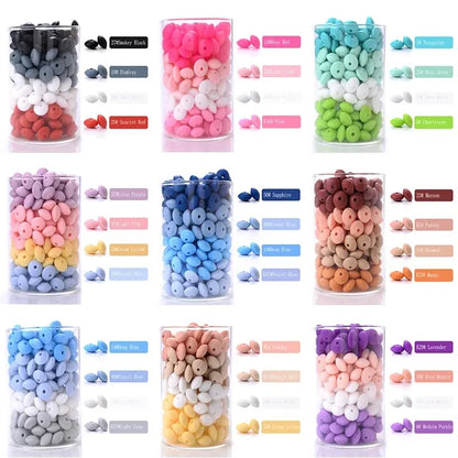 Silicone Spacer Beads 12mm – 50pcs DIY Pacifier Chain & Jewelry