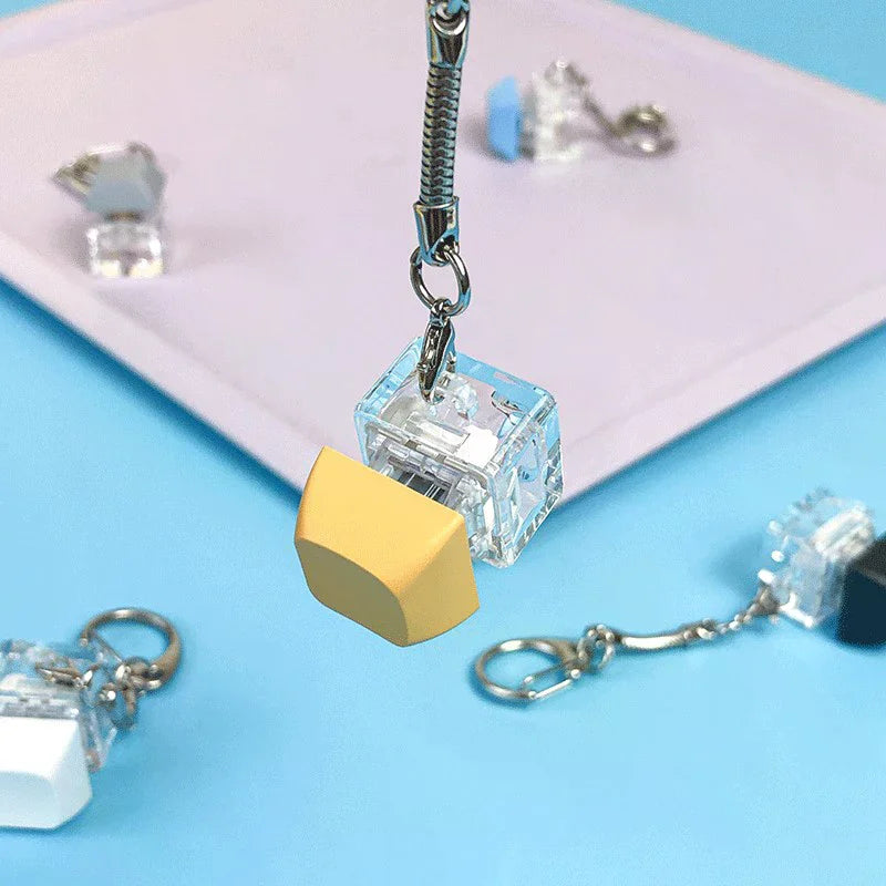 Mechanical Keyboard Keycap Keychain – Fidget Stress Relief Toy