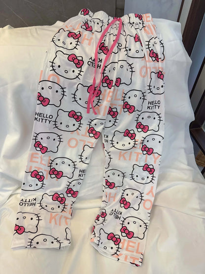 Hello Kitty Pajama Pants for Women – Cute Casual Lounge Bottoms