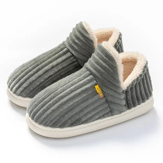 Plush Warm Slippers – Non-Slip Cozy House Shoes for Women & Men