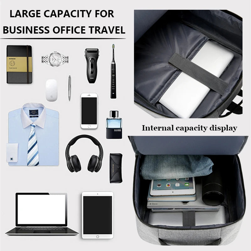 Waterproof Business Laptop Backpack with USB Charging Port