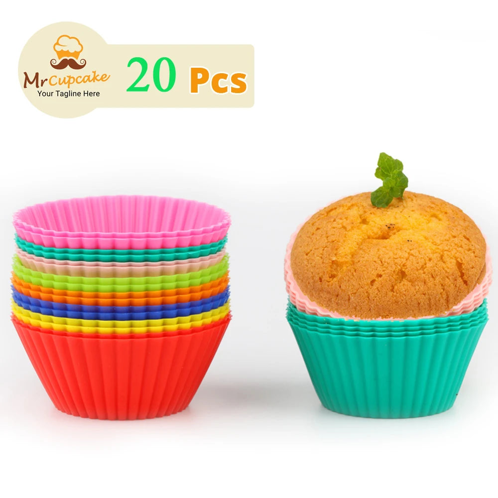 Silicone Cupcake Molds – Reusable Muffin Baking Cups