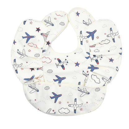 Waterproof Baby Bib with Pocket & Ruffle Sleeves