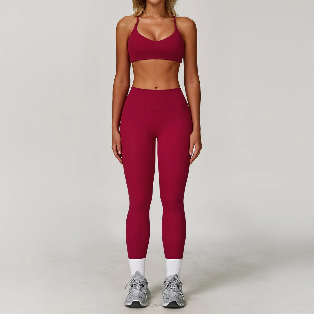 Women's Yoga Set 2-3 Piece Workout Tracksuit with Sports Bra