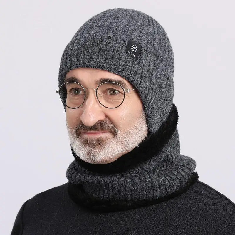 Men's Winter Knit Beanie with Ear Flaps – Fleece Lined Thermal Hat