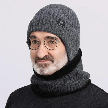 Men's Winter Knit Beanie with Ear Flaps – Fleece Lined Thermal Hat