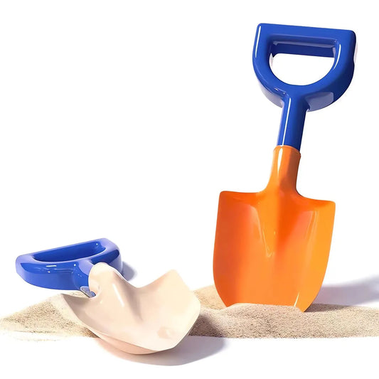 Kids Beach Sand Shovel & Folding Bucket Outdoor Toy Set