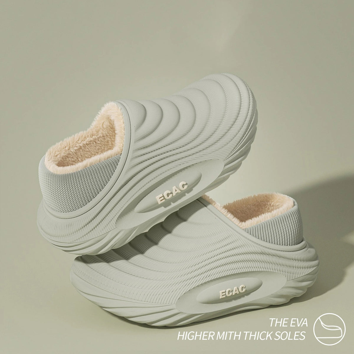 Waterproof Closed-Toe Slippers – Fleece-Lined, Non-Slip