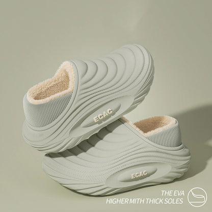 Waterproof Closed-Toe Slippers – Fleece-Lined, Non-Slip