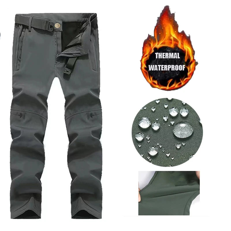 Men's Tactical Cargo Softshell Hiking Pants