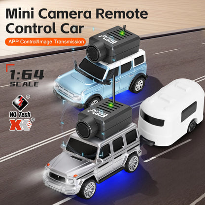 WLToys Mini RC Car with 720P FPV Camera WiFi App Control 1:64 Scale