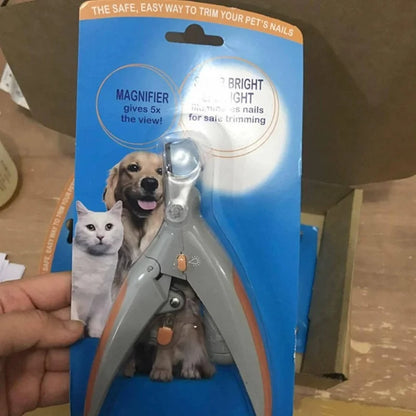 Pet Nail Clipper with LED Light & 5x Magnifier for Cats & Dogs