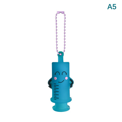 Ampoule Bottle Opener Keychain – Cute Nurse & Doctor Character, Syringe Vial Cutter