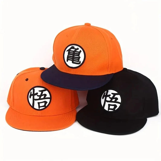 Hip-Hop Snapback Baseball Cap with Kanji Embroidery – Unisex