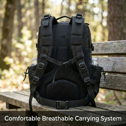 45L Tactical Fishing & Hiking Backpack with Dual Cup Holders