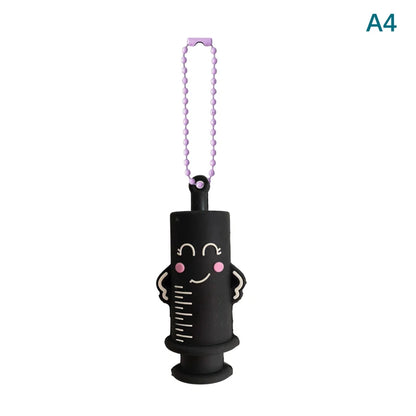 Ampoule Bottle Opener Keychain – Cute Nurse & Doctor Character, Syringe Vial Cutter