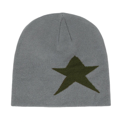 Y2K Letter Print Knit Beanie Hat – Unisex Winter Cap