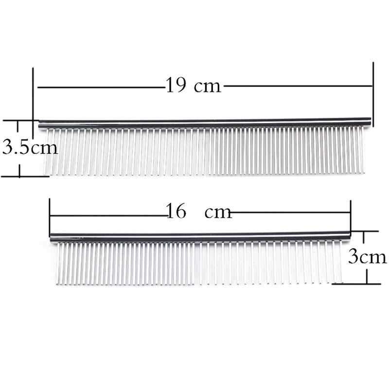 Stainless Steel Dog Grooming Comb for Long & Thick Hair