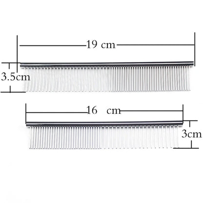 Stainless Steel Dog Grooming Comb for Long & Thick Hair