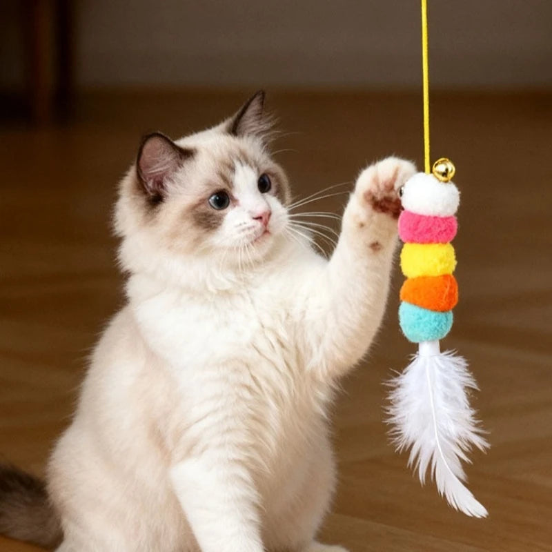 Electric Cat Toy – Auto Swing Caterpillar with 2 Ropes