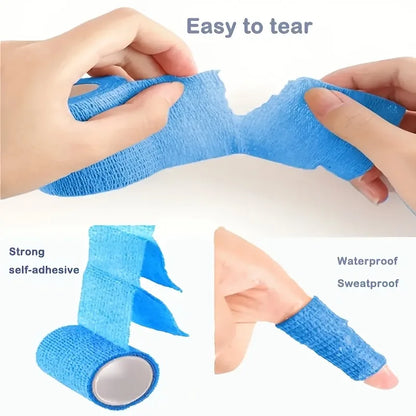 Self-Adhesive Sports Elastic Bandage Tape – 10 Rolls