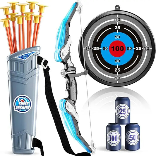 LED Light-Up Kids Bow and Arrow Archery Toy Set
