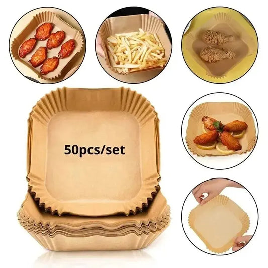 Air Fryer Disposable Paper Liners – Non-Stick Baking Sheets