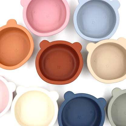 Bear Silicone Baby Feeding Bowl with Suction – 300ml