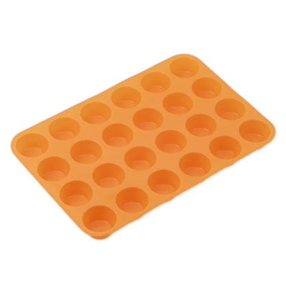 24-Cup Silicone Muffin Pan – Mini Cupcake & Baking Mold