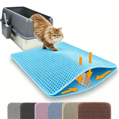 Cat Litter Mat – Double Layer Waterproof Non-Slip Trapping Pad