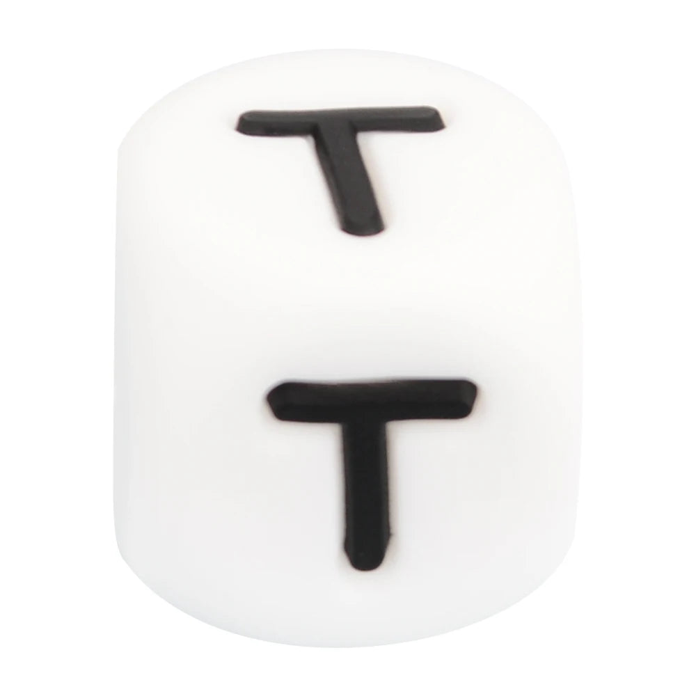 Silicone Alphabet Letter Beads 12mm – 40pcs Food Grade Teething