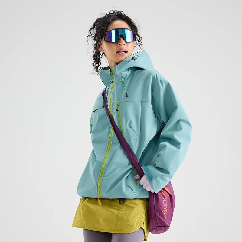 Waterproof Hooded Hiking Jacket – Unisex Outdoor Windbreaker