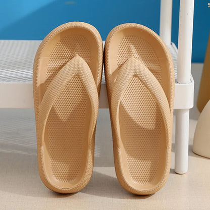 Women's Flip Flop Slippers – Soft Sole Flat Platform Beach Sandals
