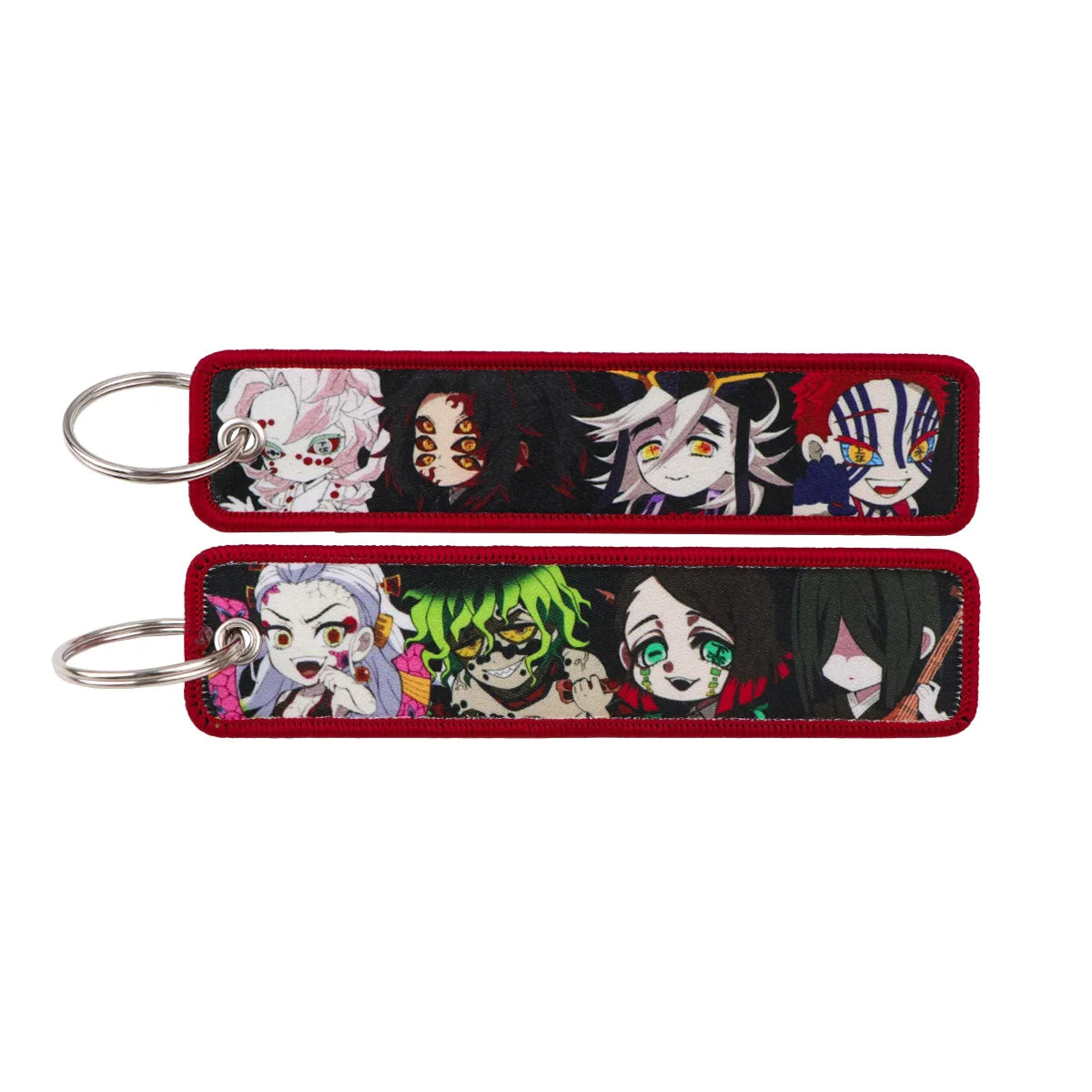 Anime Embroidery Keychain Tag – Cartoon Character Key Ring for Motorcycle, Car & Backpack