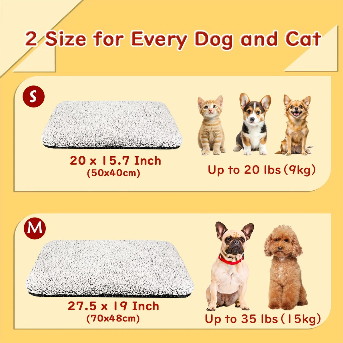 Self-Heating Pet Blanket – Washable Thermal Pad for Cats & Dogs
